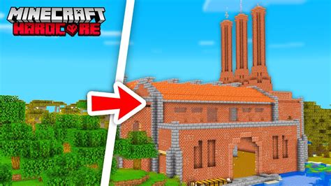 Jai Construit Une Usine Sur Minecraft Hardcore Youtube