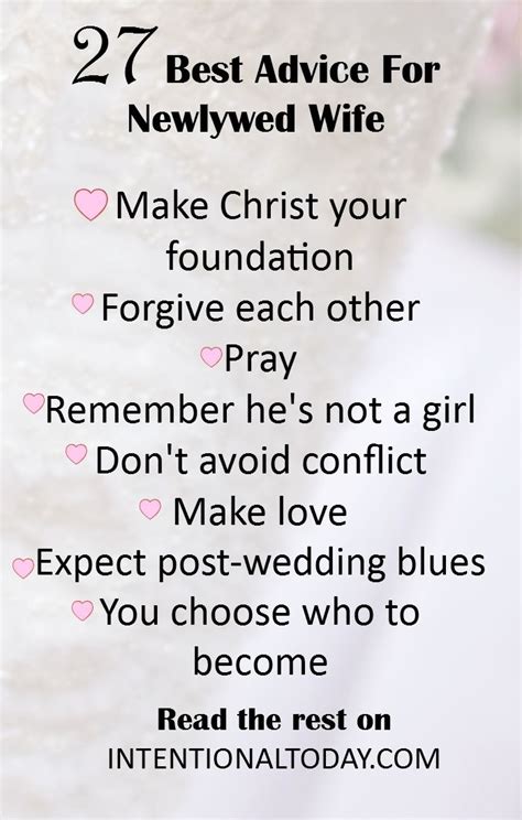 27 Best Tips And Advice For Newlywed Wives Artofit