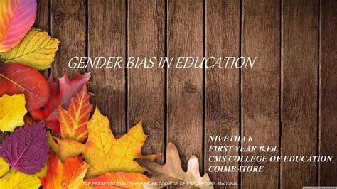 Gender Bias In Education Ppt