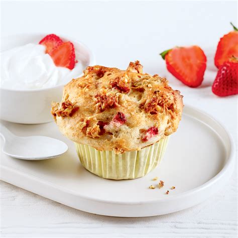 Muffins Fraises Rhubarbe Les Recettes De Caty