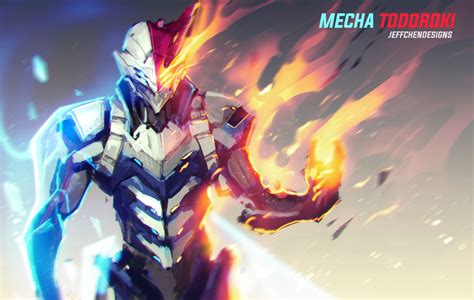 mecha todoroki  hero academia  ultra hd wallpaper  jeffrey chen