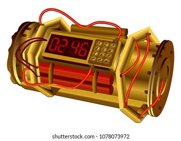 Time Bomb Timer Vector Illustration Isolated Stock Vector (Royalty Free ...