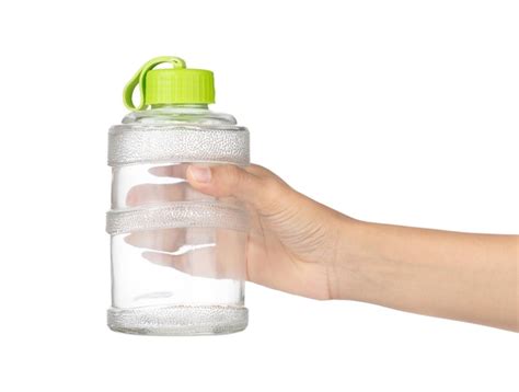 Premium Photo Hand Holding Water Bottle Isolated On White Background