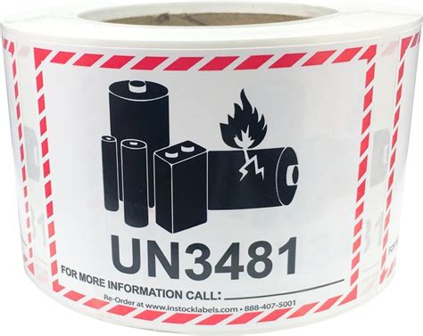 UN3481 Lithium Ionen Batterien Klein Packungen Aufkleber 83 X 108 Mm 3