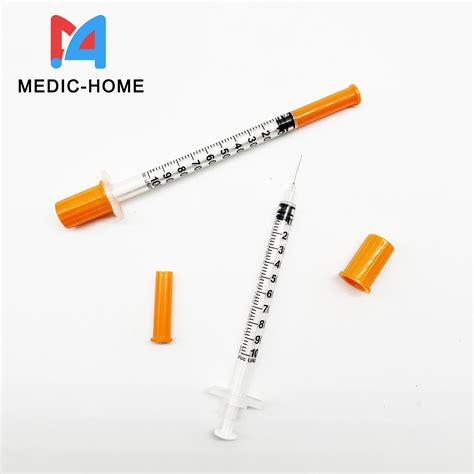 Medical Sterile Disposable Insulin Syringe 0 3ml 0 5ml 1ml With Fixed