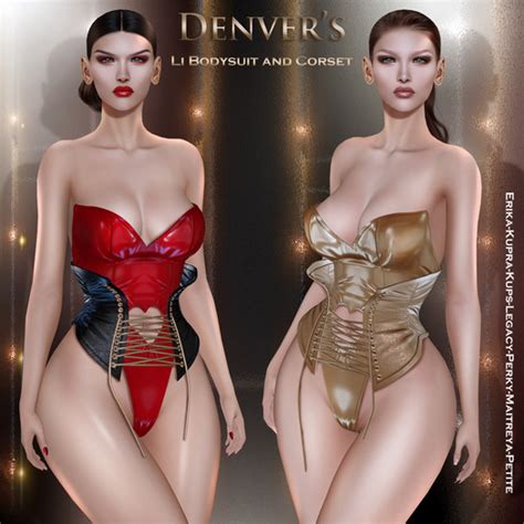 Second Life Marketplace Fat Pack Denvers Li Bodysuit And Corset