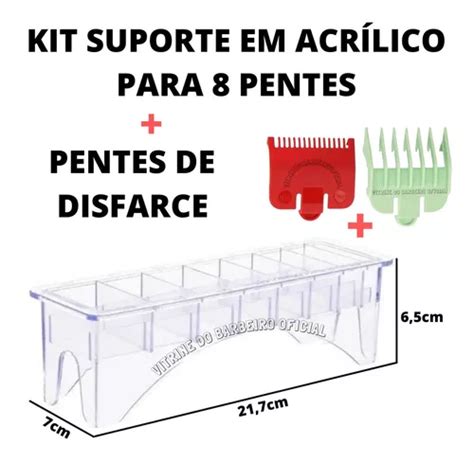 Kit Barbeiro Suporte De Acrílico Pentes Disfarce 0 5 1 5 MercadoLivre