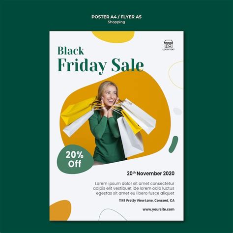 psd shopping sale poster template