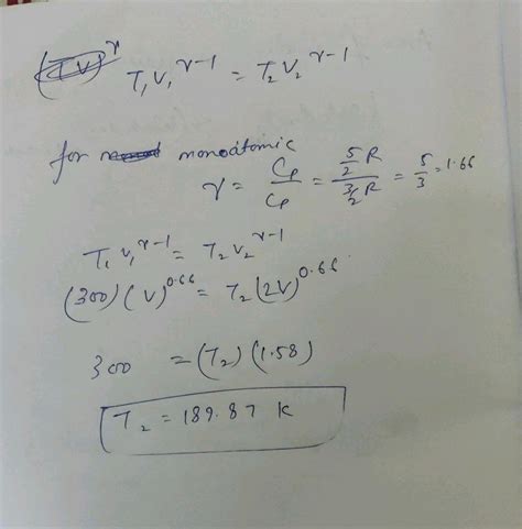 Two Moles Of An Ideal Monoatomic Gas Occupies A Volume V At O C The