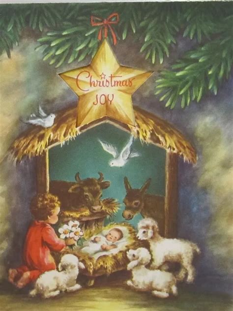 Vintage Nativity Christmas Cards