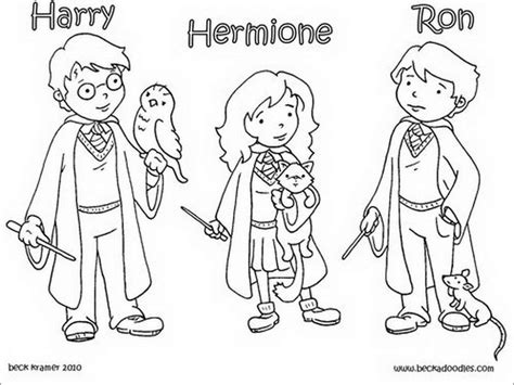 Cartoon Harry Potter Coloring Pages Coloringbay