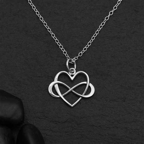 Sterling Silver 18 Inch Infinity Heart Necklace