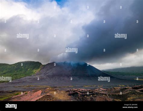 Eruption Of Mt Yasur Volcano Tanna Island Mount Yasur Vanuatu Stock