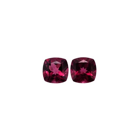 Raspberry Garnet Cushion 8mm Matching Pair Approximately 5 75 Carat