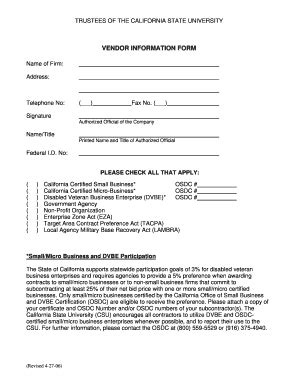 Fillable Online Calstate Crl058 Form Fax Email Print PdfFiller