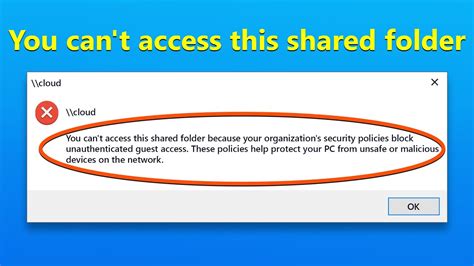 How To Fix You Can T Access This Shared Folder Because Your