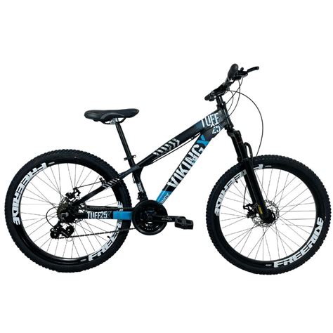 Bicicleta Vikingx Freeride Tuff Aro Freio A Disco Preto Azul