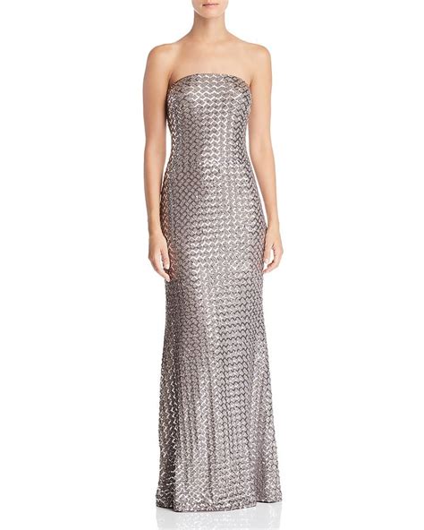 Aqua Strapless Sequined Gown 100 Exclusive Women Bloomingdales