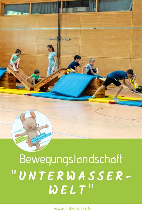 Bewegungslandschaft Unterwasserwelt Kinderturnen Turnen Mit