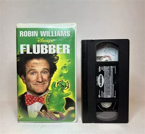 Vhs Vcr Tape Clamshell Walt Disney Flubber Robin Williams Eur