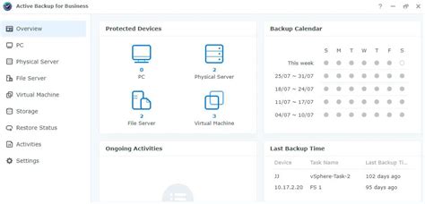 Synology Active Backup For Business Admin Guide For File Servers User Guide