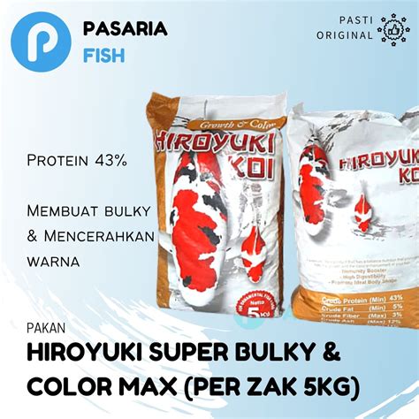 Jual Pakan Hiroyuki Koi Growth And Color Kuning Protein Tinggi Kg