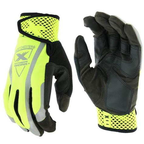 West Chester Xl Extreme Work Vizx Safety Gloves Green