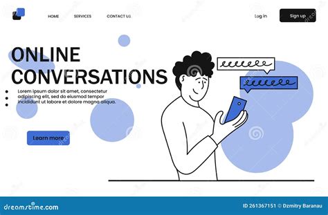 Conversas Online E Conversas Pessoais Sobre O Conceito De Ilustra O De