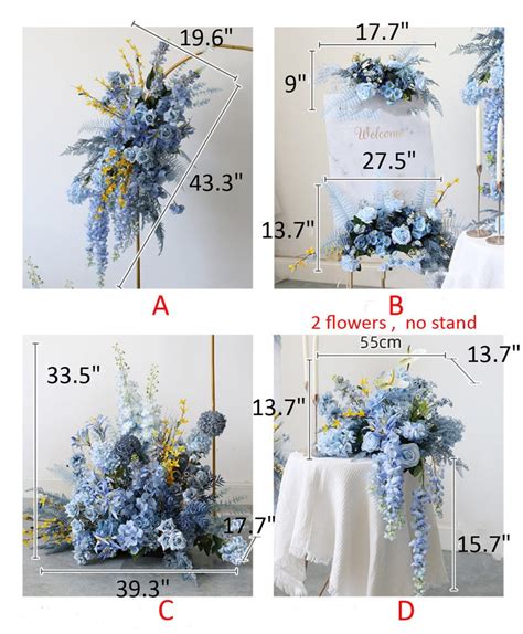 Dusty Blue Floral Arch Swag Wedding Archway Backdrop Flower Etsy