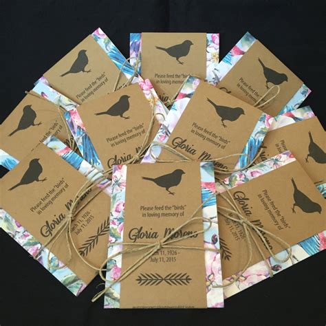 Personalized Memorial Bird Seed Packets