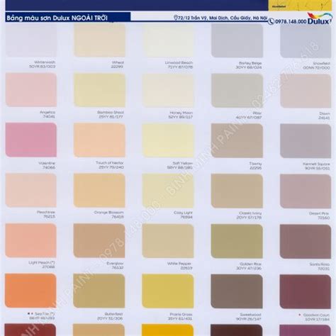 Top 92 bảng màu sơn dulux chi tiết nhất Sai Gon English Center