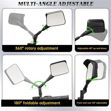Shejisi Espejos Universales Para Motocicleta Espejos Atv Cuenta Con