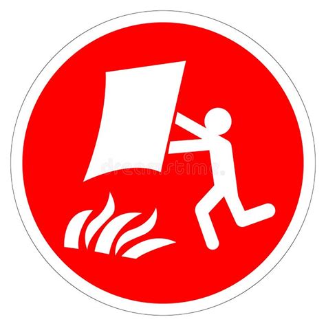 Fire Blanket Symbol Sign Vector Illustration Isolate On White