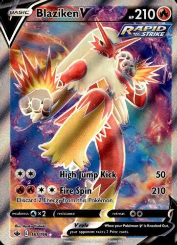 Blaziken V Full Art Chilling Reign Pokemon Ebay