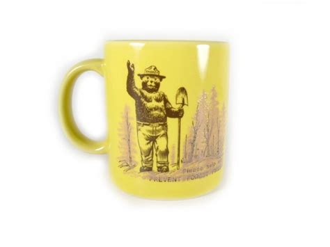 Vintage Smokey The Bear Coffee Mug Etsy Smokey The Bears Mugs Smokey