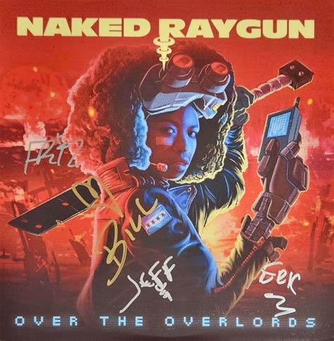 Naked Raygun Autographed Over The Overlords Red Vinyl Lp Ebay