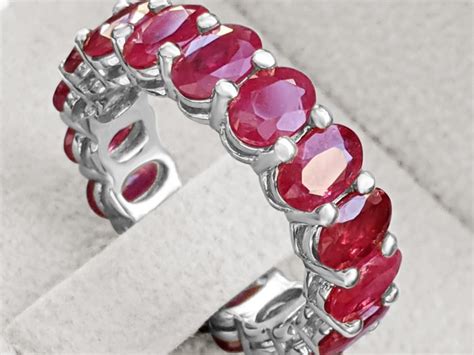 TOP 10 41 Carat Red Ruby Eternity Band 14 kt Weißgold Catawiki