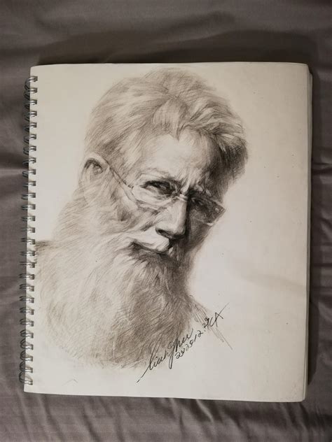 Old man with Glasses : r/drawing