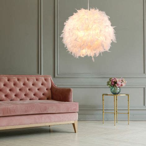 Suspension Plumes Plume Blanche Plafonnier Suspension Blanche