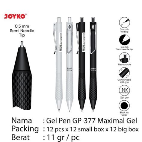 Jual 1 Pcs Pulpen Retractable Joyko Maximal Gel Gel Pen Cetrek