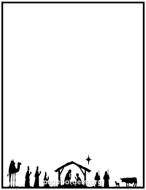 Nativity Border: Clip Art, Page Border, and Vector Graphics