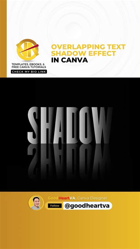 Overlapping Text Shadow Effect In Canva Follow Goodheartva On