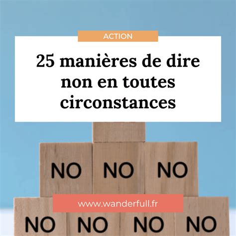 Apprendre à dire non 25 manières de dire non en toutes circonstances