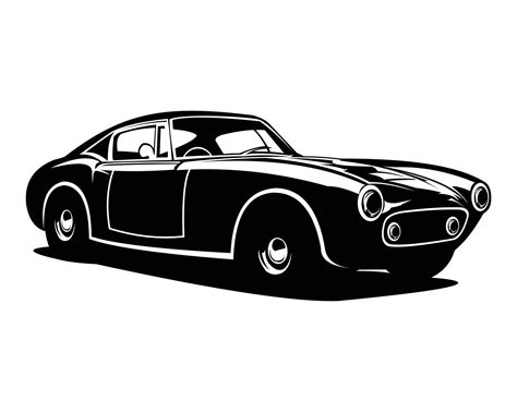 Vector illustration of black Mercedes Benz 190L car isolated on white ...