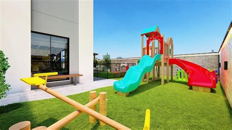 Zona de juegos para que los niños jueguen en casa hotel y apartamentos