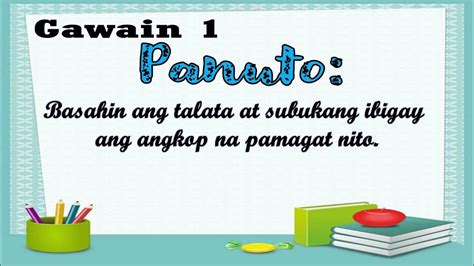 Filipino 4 Quarter 3 Angkop Na Pamagat Sa Teksto O Talatang