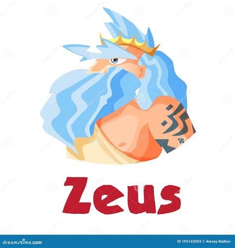 Greek God And Goddess Vector Illustration Series Zeus The Father Of