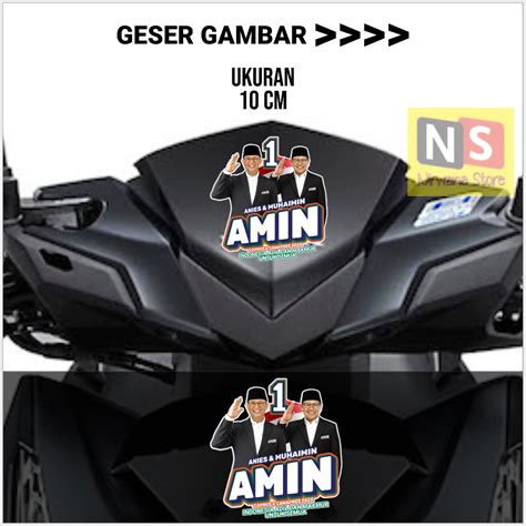 Amin Anies Muhaimin 2024 Sticker Car Glass Motorcycle Sticker