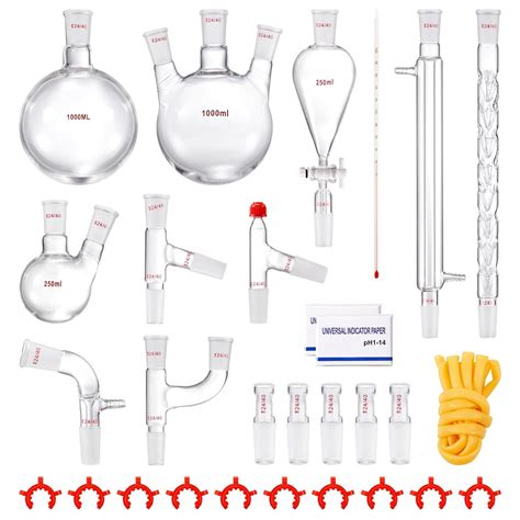 Vevor Pcs Joints Lab Glassware Kit Organic Chemistry Lab