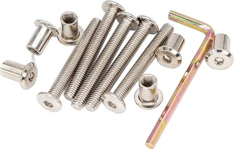 BinifiMux 10 Pack M6x50mm Rivet Countersunk Hex Socket Cap Bolts And